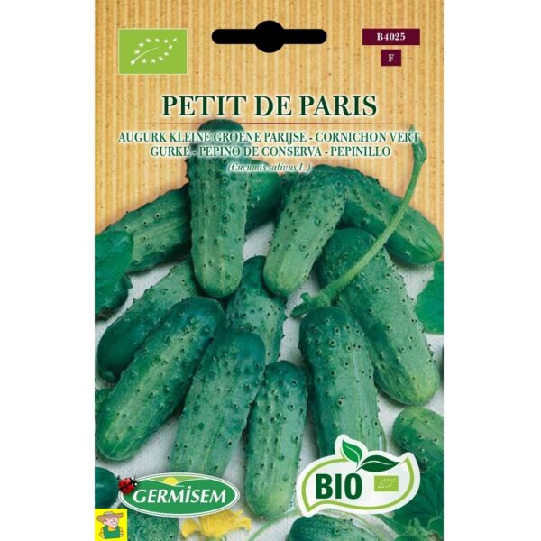 70425 Augurk Kleine Scherpe Groene Parijse Bio - Cornichon Petit Vert de Paris Bio