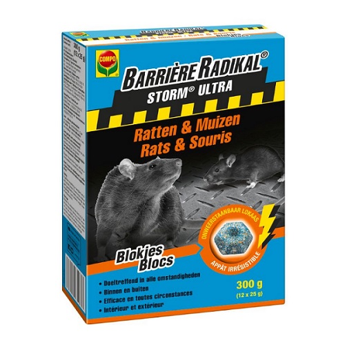 22149 Barrière Radikal Storm Ultra Ratten & Muizen - Storm Ultra Rats & Souris 12x25g COMPO